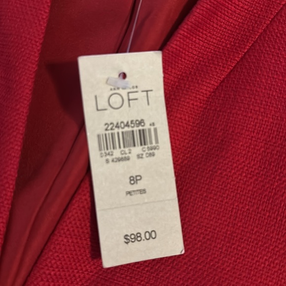 LOFT BLAZER SIZE 8P. Brand new with tag. Red. - Picture 2 of 10